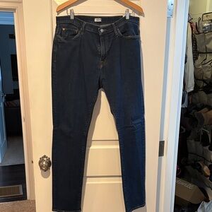 Classic Slim Straight Dark Blue Jeans